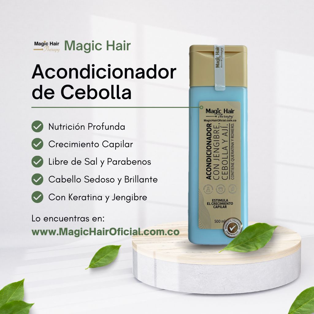 Kit Shampoo de Cebolla + Acondicionador + Tratamiento Diurno Crece Pelo | Magic Hair