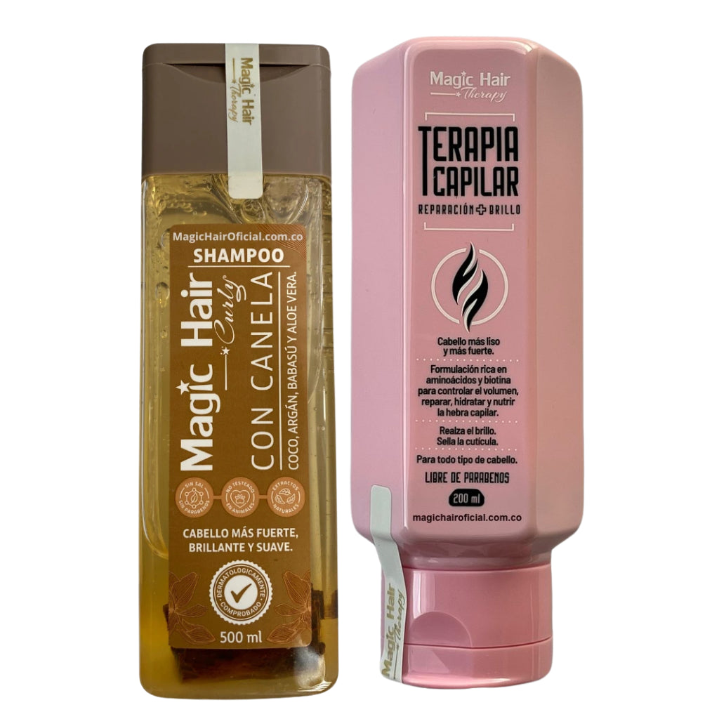 Kit Shampoo Cabello Ondulado + Terapia Capilar Reparación  | Magic Hair