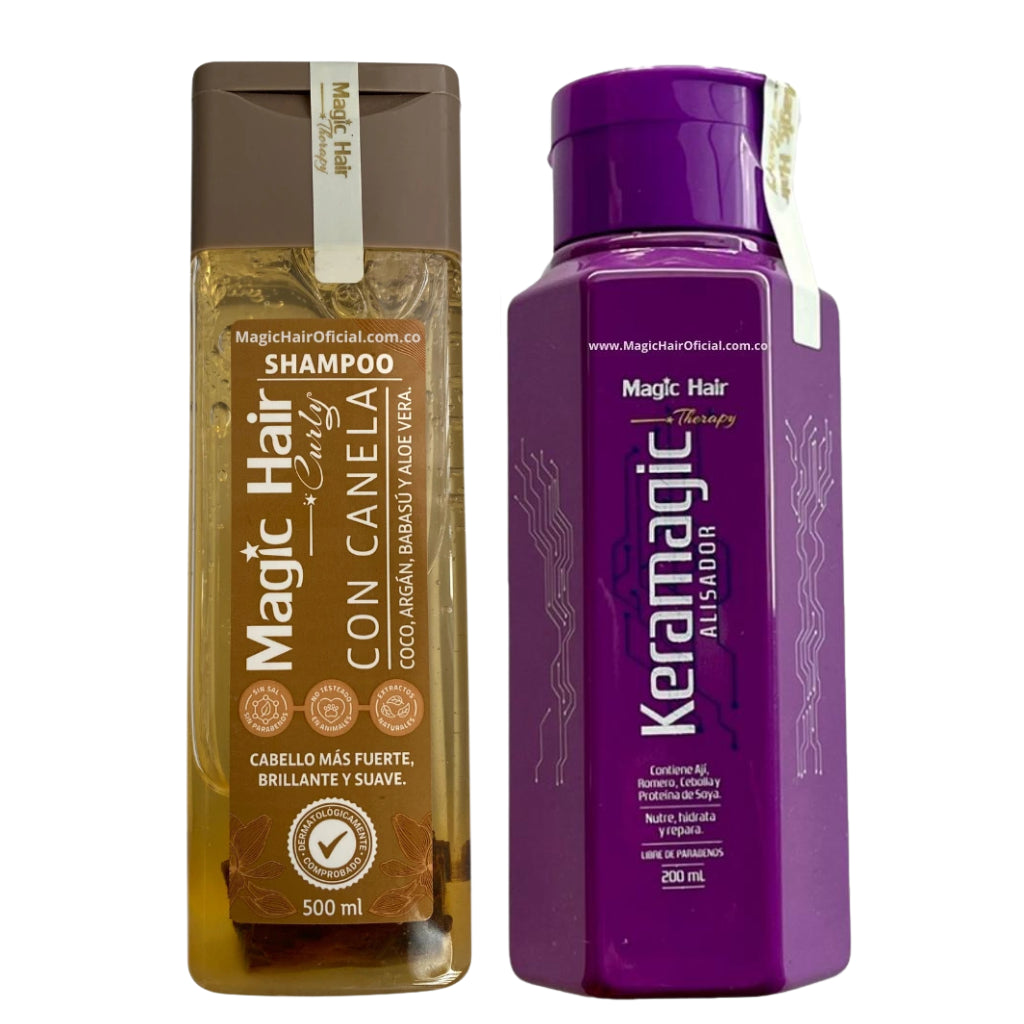 Kit Shampoo para Cabello Ondulado + Tratamiento Keratina Magic Hair