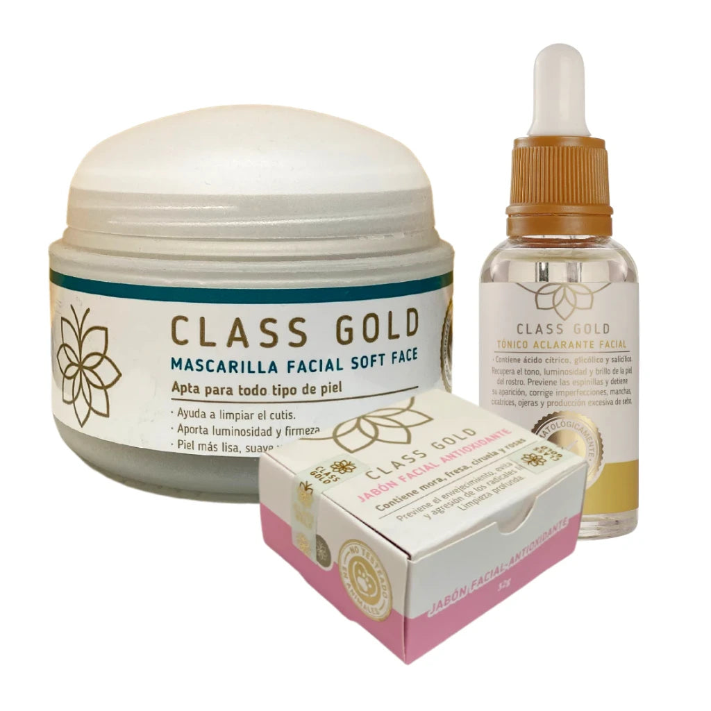 Kit Anti Acné con Jabon Facial Piel Seca | Class Gold