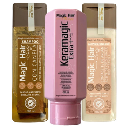 Kit Shampoo, Acondicionador y Keratina Cabello Afro | Magic Hair