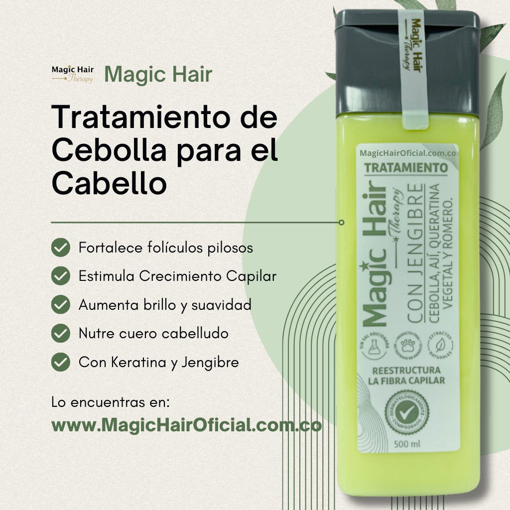 Kit Cabello Ondulado Shampoo + Tratamiento Crecimiento Cebolla Magic Hair