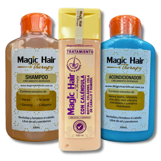 Kit Anticaída Caléndula: Tratamiento y Shampoo + Acondicionador Crecimiento| Magic Hair