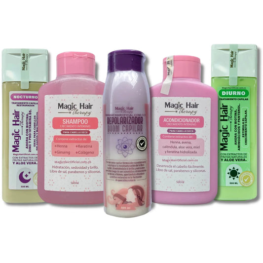 Kit Crecimiento Cabello Seco Tres Tratamientos | Magic Hair