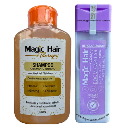 Kit Crecimiento Cabello Boom Repolarizador + Shampoo Crecimiento | Magic Hair