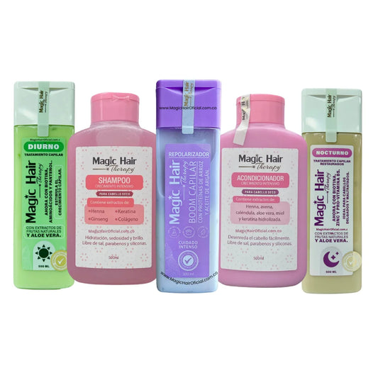 Kit Crecimiento Cabello Seco Tres Tratamientos | Magic Hair